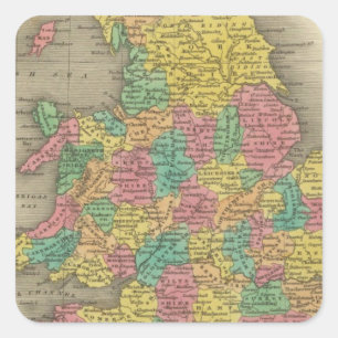 Sticker Carré Angleterre Et Pays De Galles