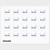 Sticker Carré Angleterre Fan Shirt Anglais Drapeau (Feuille)