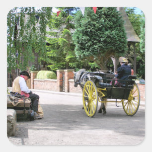 STICKER CARRÉ ANGLETERRE VICTORIENNE