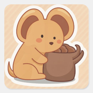 Sticker Carré Animal mûr