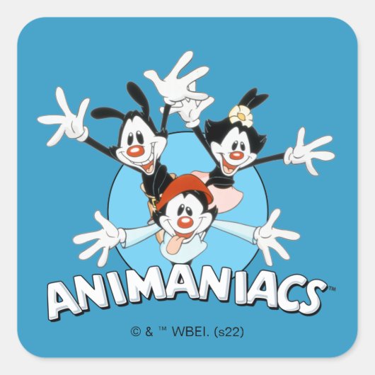 Sticker Carré Animaniacs | Warner Siblings Armoiries grand graph (Devant)