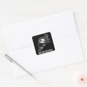 Sticker Carré Animaux amusants Sloth Goth Sloth (Enveloppe)