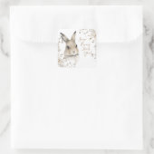 Sticker Carré Animaux de bois Un lapin vous aime Script (Sac)