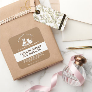 Sticker Carré Animaux de compagnie Maison Gourmet Boulangerie Pr