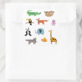 Sticker Carré Animaux mignons - Animaux sauvages (Sac)