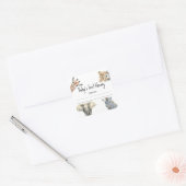 Sticker Carré Animaux sauvages de safari - Première bibliothèque (Enveloppe)