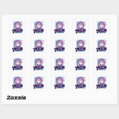 Sticker Carré Anime fille en amour (Feuille)