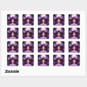 Sticker Carré Anime Girl Magical Princess (Feuille)