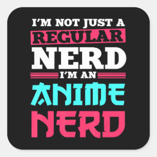 Sticker Carré Anime Vêtements Nerd Manga Art Cosplay Otaku Cadea