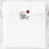 Sticker Carré Année chinoise du serpent (Sac)