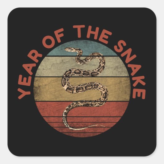 Sticker Carré Année du Serpent 2025 (Devant)