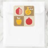 Sticker Carré Année juive de Shanah Tovah Rosh Hashanah nouvelle (Sac)