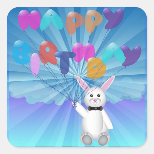 Sticker Carré anniversaire (Devant)