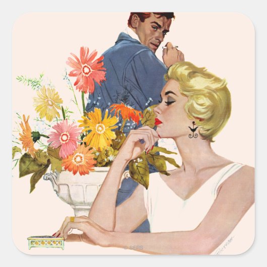 Sticker Carré Anniversaire (Devant)