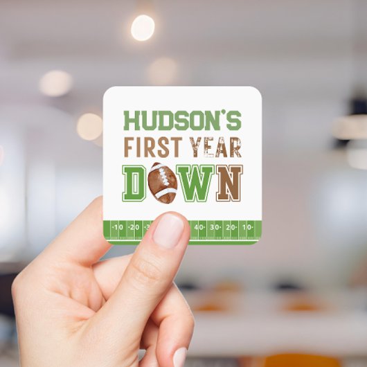 Sticker Carré Anniversaire 1 an de Football First Year Down
