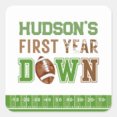 Sticker Carré Anniversaire 1 an de Football First Year Down (Devant)