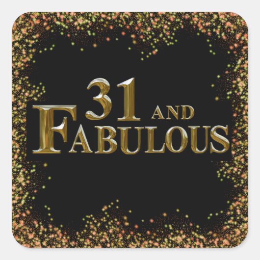 Sticker Carré Anniversaire 31 ans (Devant)