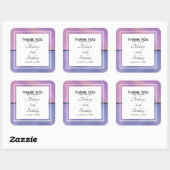 Sticker Carré Anniversaire Abstrait moderne violet et rose (Feuille)