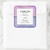 Sticker Carré Anniversaire Abstrait moderne violet et rose (Sac)