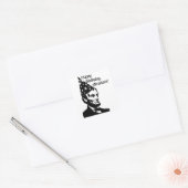 Sticker Carré Anniversaire d'Abraham Lincoln (Enveloppe)