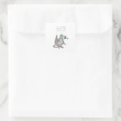 Sticker Carré Anniversaire de chat (Sac)