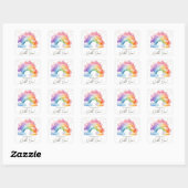 Sticker Carré Anniversaire de enfant Rainbow Wild One (Feuille)
