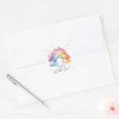 Sticker Carré Anniversaire de enfant Rainbow Wild One (Enveloppe)