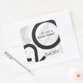 Sticker Carré Anniversaire de la décennie blanche (Enveloppe)