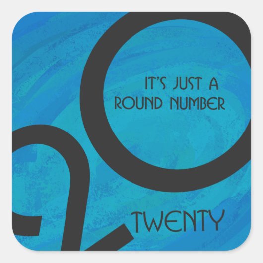 Sticker Carré Anniversaire de la Décennie bleue (Devant)