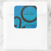 Sticker Carré Anniversaire de la Décennie bleue (Sac)