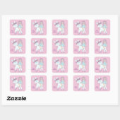 Sticker Carré Anniversaire de la princesse (Feuille)