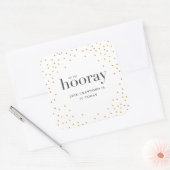 Sticker Carré anniversaire de sip sip hooray (Enveloppe)