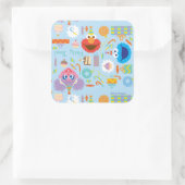 Sticker Carré Anniversaire d'Elmo et Abby (Sac)