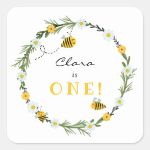 Sticker Carré Anniversaire des abeilles