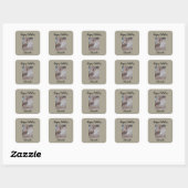 Sticker Carré Anniversaire des chats (Feuille)
