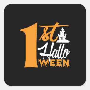 Sticker Carré Anniversaire d'Halloween