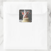 Sticker Carré Anniversaire du cochon de Hap (Sac)