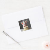 Sticker Carré Anniversaire du cochon de Hap (Enveloppe)