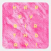 Sticker Carré Anniversaire gras (Devant)