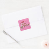 Sticker Carré anniversaire heureux (Enveloppe)