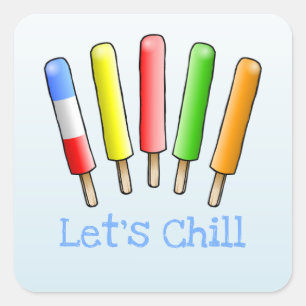 Sticker Carré Anniversaire Let's Chill