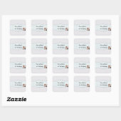 Sticker Carré Anniversaire Ourson Cache-Cache (Feuille)