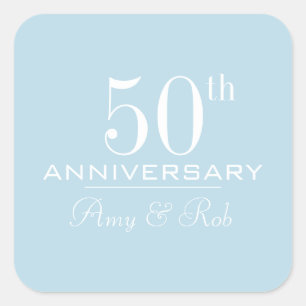 Sticker Carré Anniversaire personnalisé moderne stylisé minimali