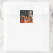 Sticker Carré ANNONCE RECANATI par Lorenzo Lotto (Sac)