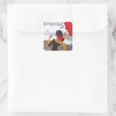 Sticker Carré Annonce vintage Voyage Français 1910 (Sac)