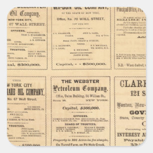 Sticker Carré Annonces d'huile