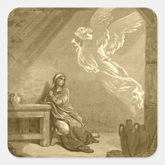 Sticker Carré Annonciation de la Sainte Vierge Marie (Devant)