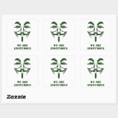 Sticker Carré Anonyme (Feuille)