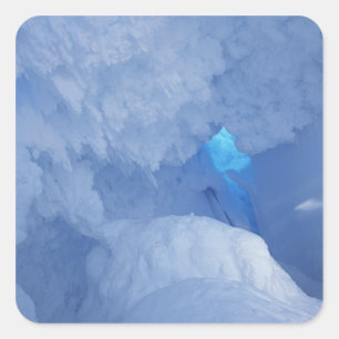 Sticker Carré Antarctique, île de Ross, cap Evans, grotte de nei