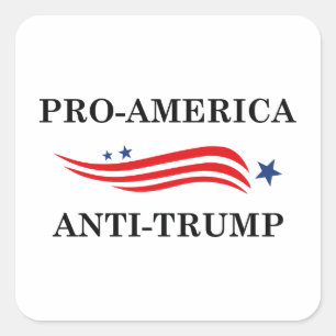 Sticker Carré Anti-Atout de la Pro-Amérique